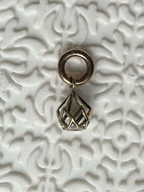 STORY Geometric Charm Pendant, Sterling Silver 925 Layered with Gold with DEFECT